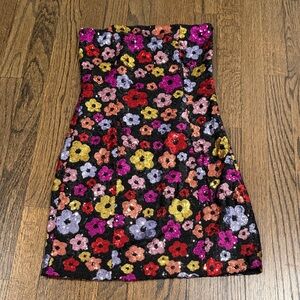 Floral sequin Dress - Multicolor